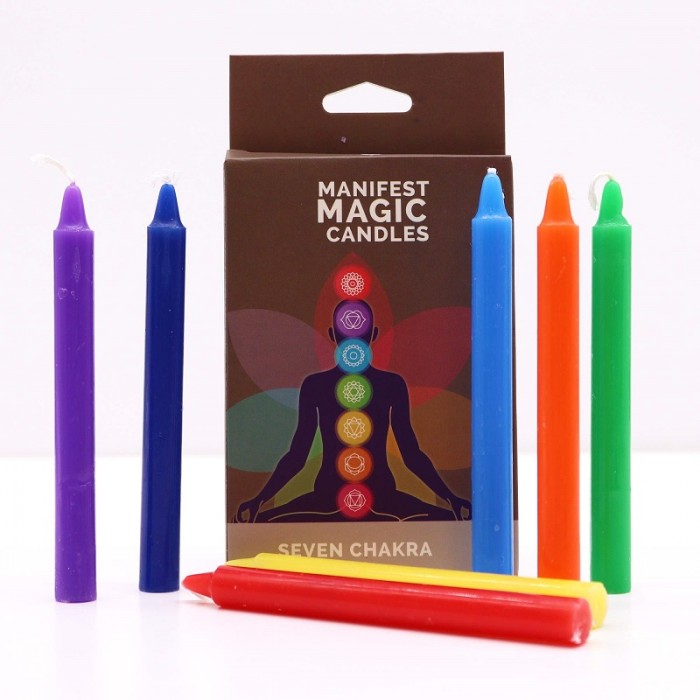 Manifest Candles 7 Chakra Ειδικά Κεριά- Κεριά για καθαρισμό χώρου - Κεριά τσάκρα